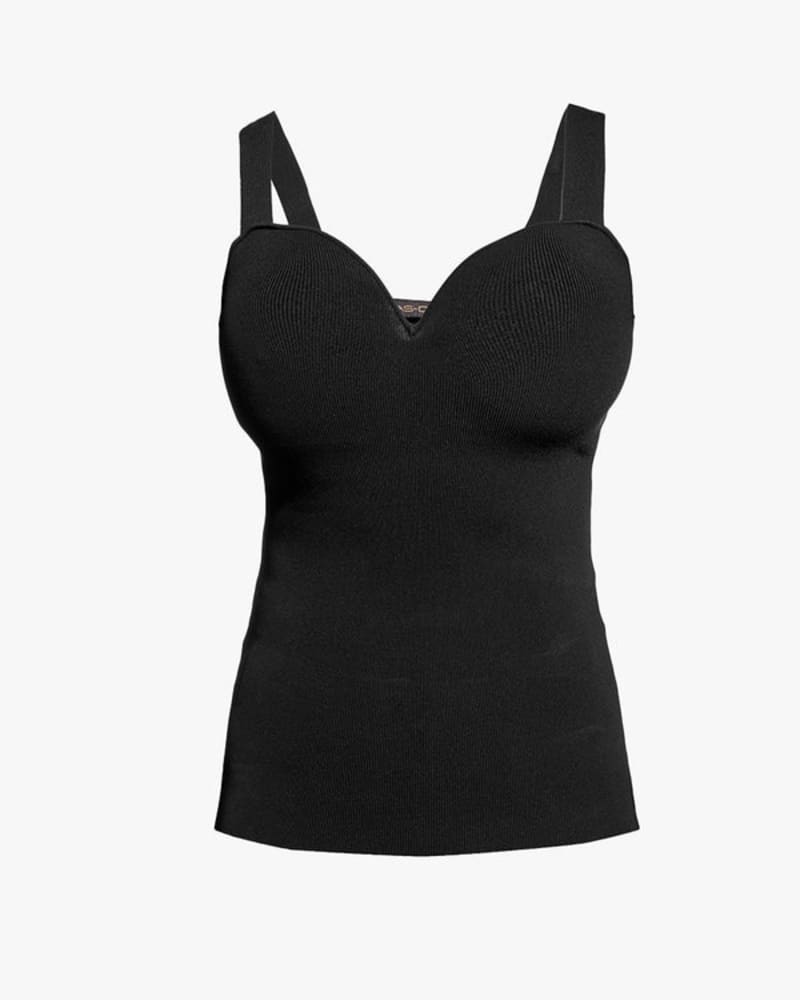 Front of a size 2XL CARRIE BUSTIER TOP in Black by AS by DF. | dia_product_style_image_id:237096
